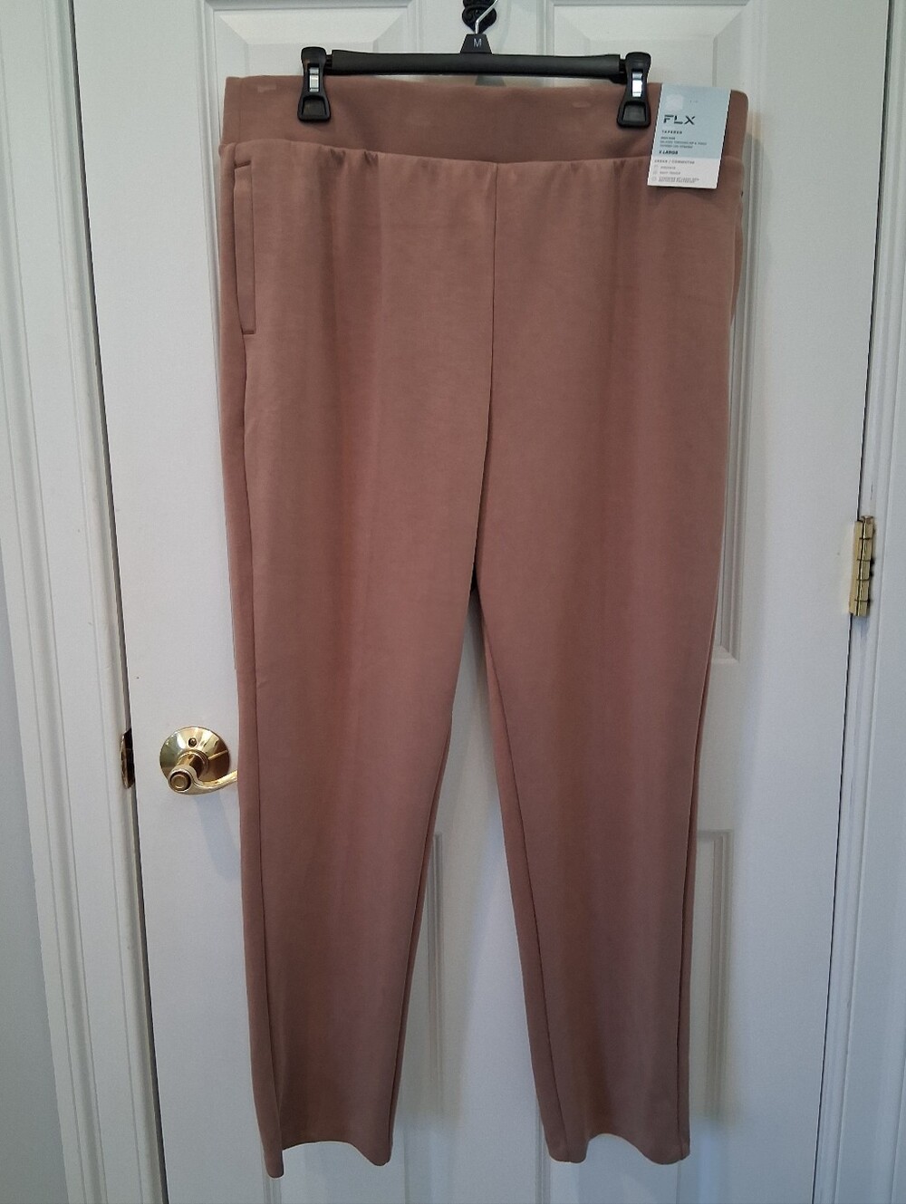 FLX Solace Women's Straight-Leg Pull-On Pants in Taupe